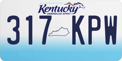 KY license plate 317KPW