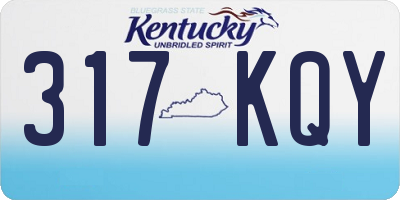 KY license plate 317KQY