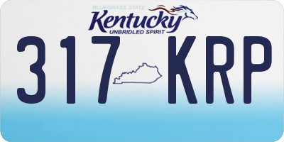 KY license plate 317KRP