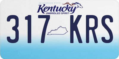 KY license plate 317KRS