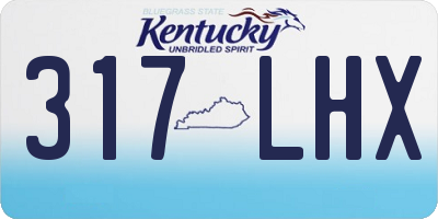 KY license plate 317LHX