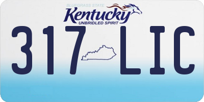 KY license plate 317LIC