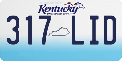 KY license plate 317LID