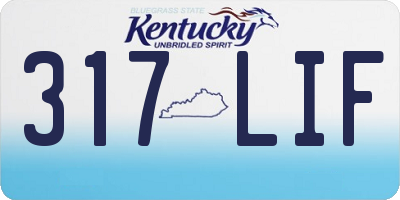 KY license plate 317LIF