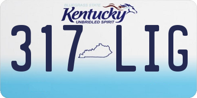 KY license plate 317LIG