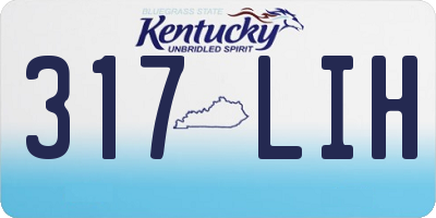 KY license plate 317LIH