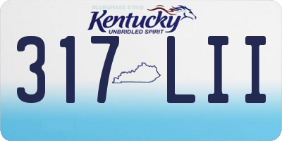 KY license plate 317LII
