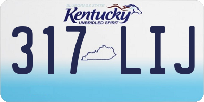 KY license plate 317LIJ