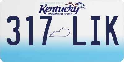 KY license plate 317LIK
