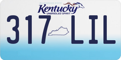 KY license plate 317LIL