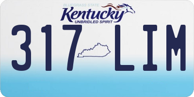 KY license plate 317LIM