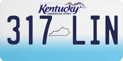 KY license plate 317LIN
