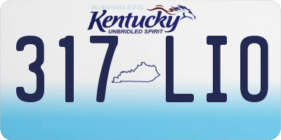 KY license plate 317LIO