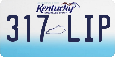 KY license plate 317LIP