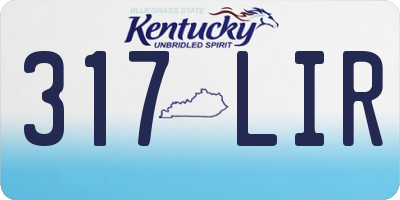 KY license plate 317LIR