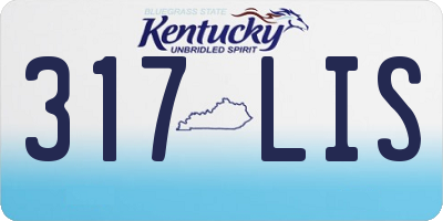 KY license plate 317LIS
