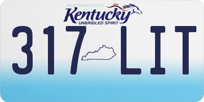 KY license plate 317LIT
