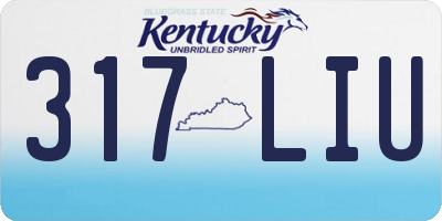 KY license plate 317LIU