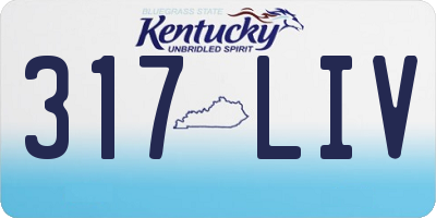 KY license plate 317LIV