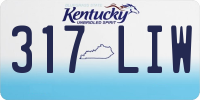 KY license plate 317LIW