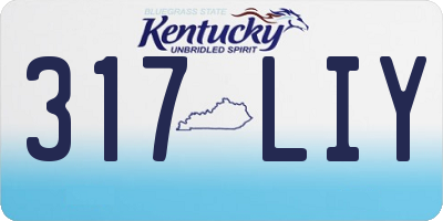 KY license plate 317LIY