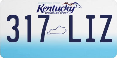 KY license plate 317LIZ