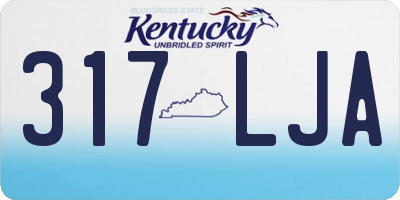 KY license plate 317LJA