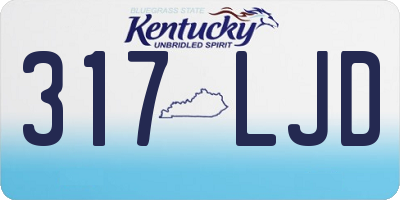 KY license plate 317LJD