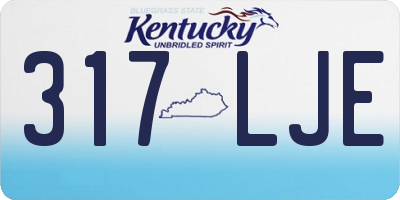 KY license plate 317LJE