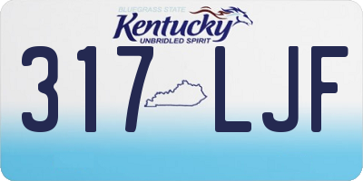 KY license plate 317LJF