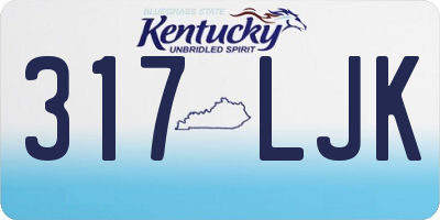 KY license plate 317LJK