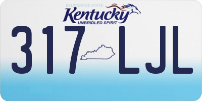 KY license plate 317LJL