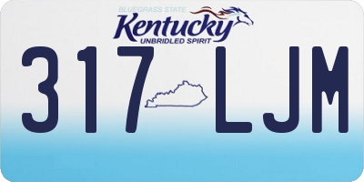 KY license plate 317LJM
