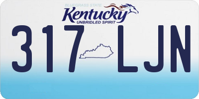 KY license plate 317LJN