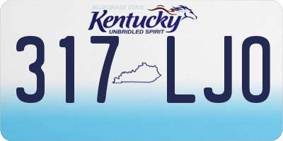 KY license plate 317LJO
