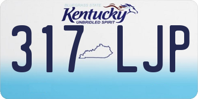 KY license plate 317LJP