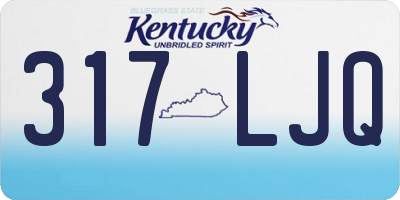 KY license plate 317LJQ