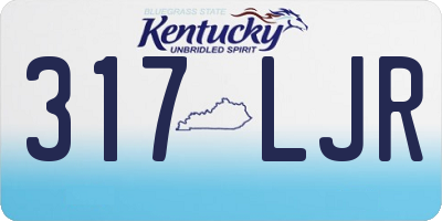 KY license plate 317LJR