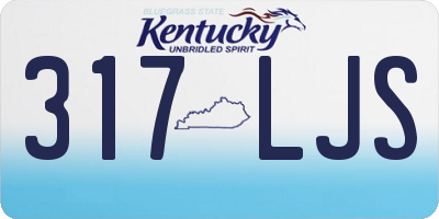 KY license plate 317LJS