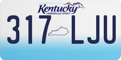 KY license plate 317LJU