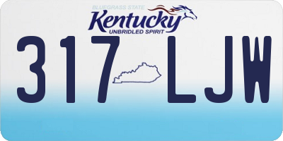 KY license plate 317LJW