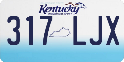 KY license plate 317LJX