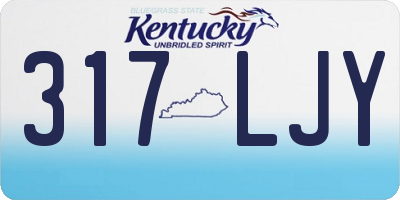 KY license plate 317LJY