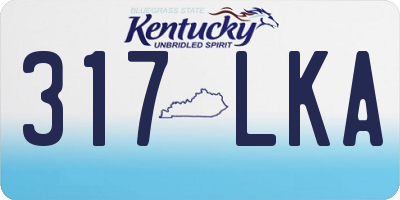 KY license plate 317LKA