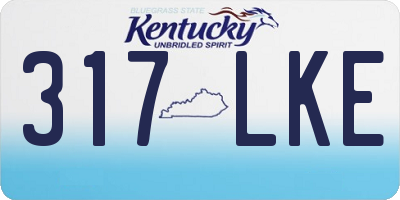 KY license plate 317LKE