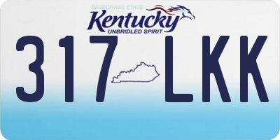 KY license plate 317LKK