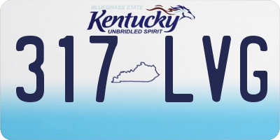KY license plate 317LVG