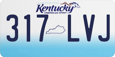 KY license plate 317LVJ