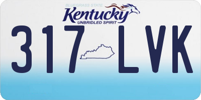 KY license plate 317LVK