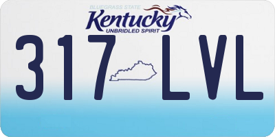 KY license plate 317LVL